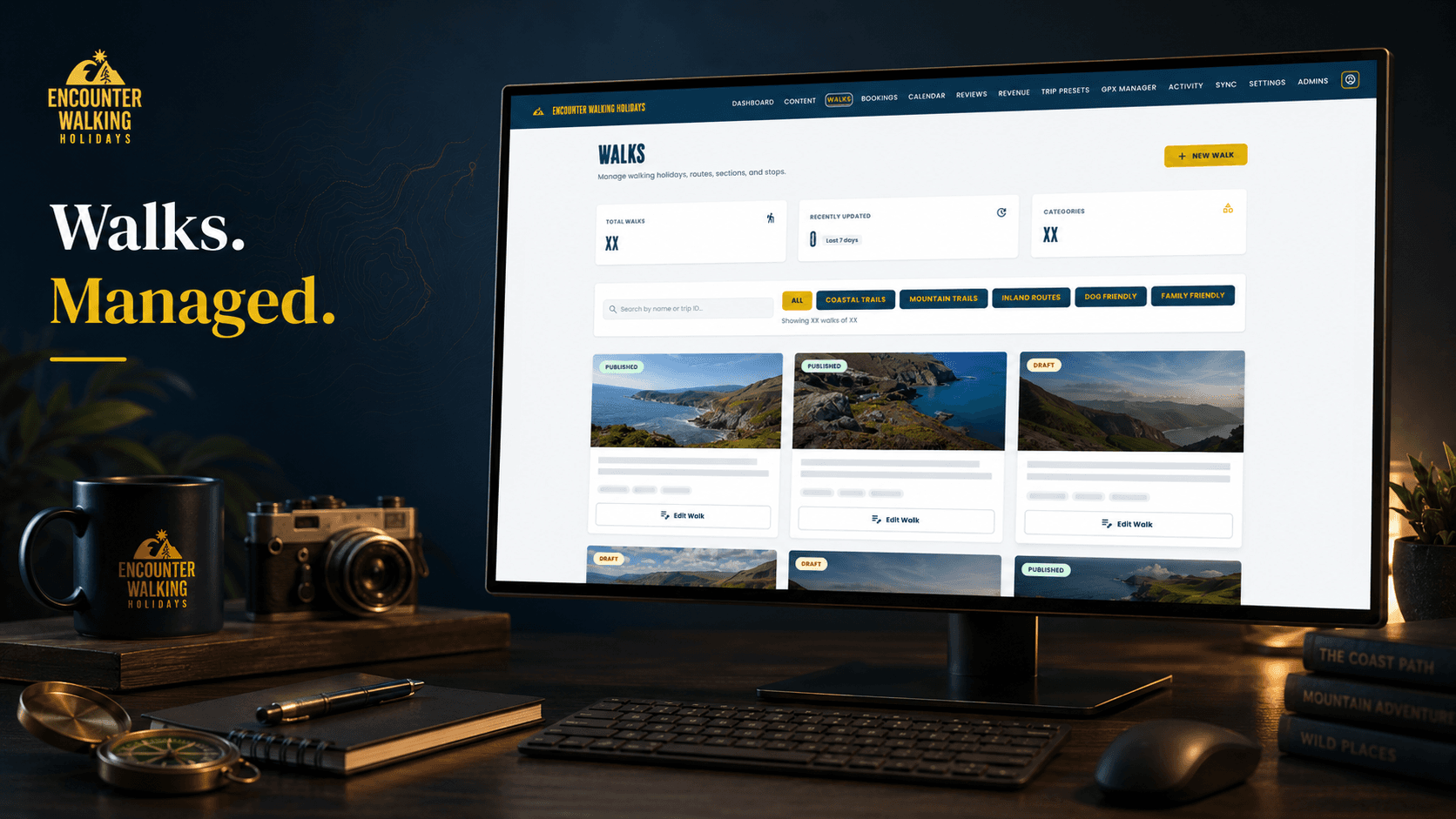 Encounter’s walk and route management workspace