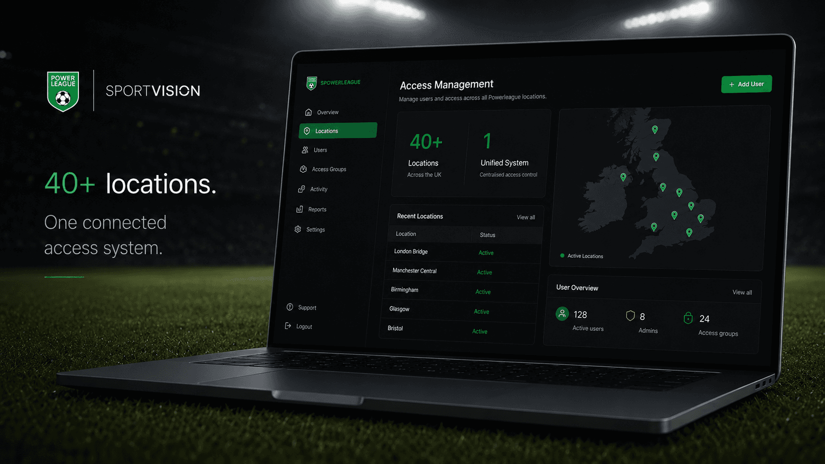 Powerleague location access management