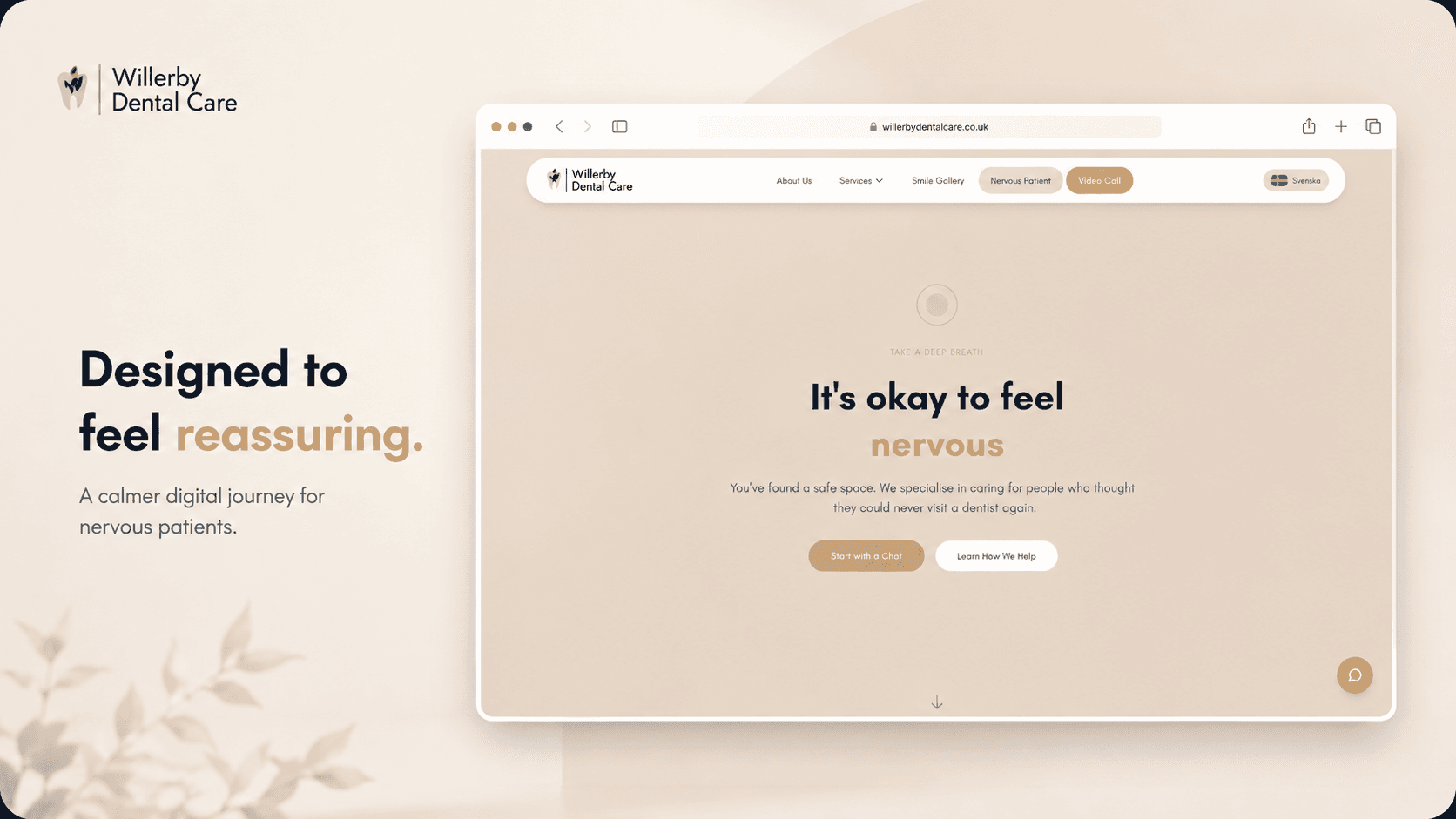 Willerby Dental Care website guidance for nervous patients